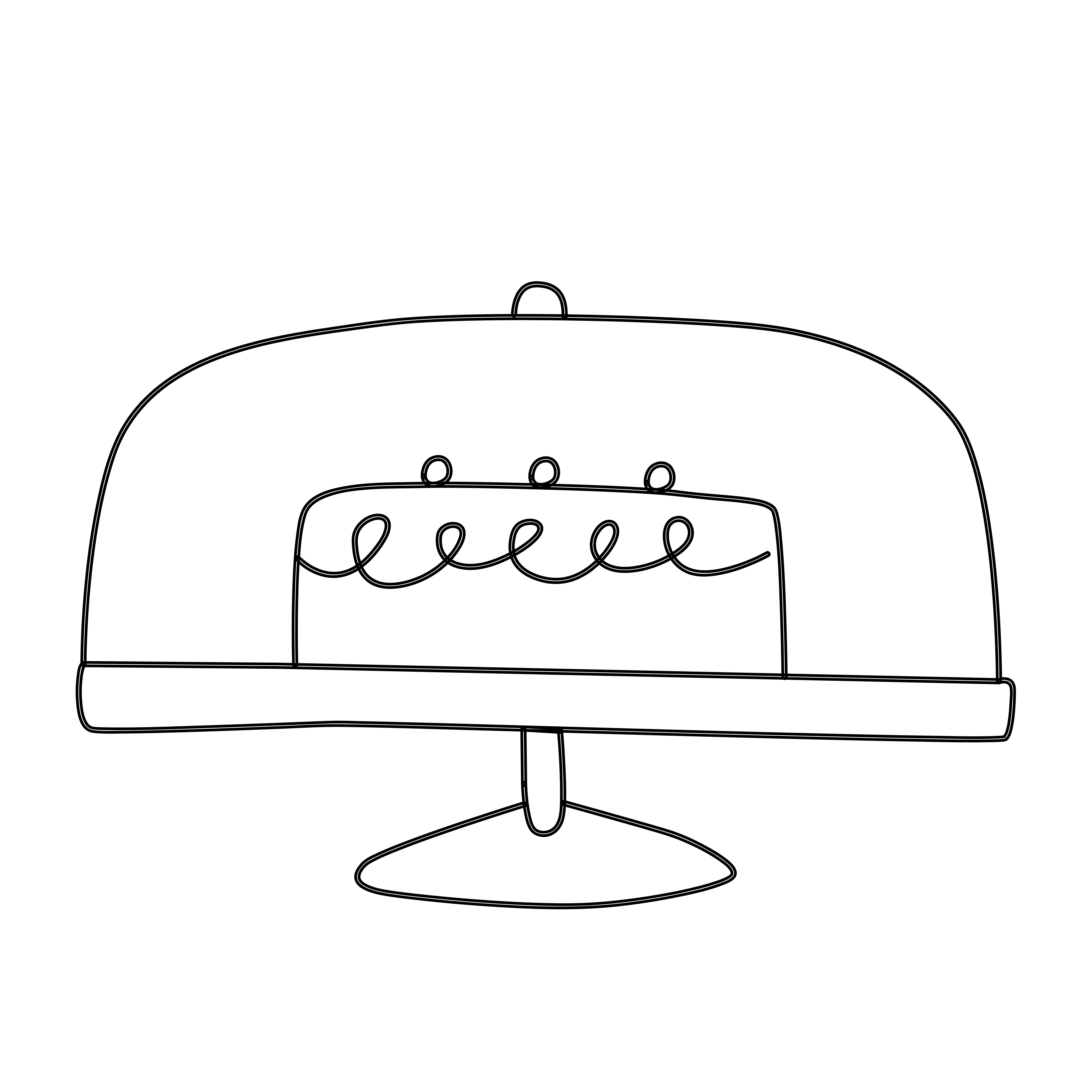 Gâteau, illustration au trait